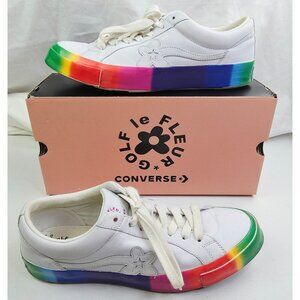 Converse Golf Le Fleur OX Size Mens 13 or Womens 15 Rainbow Pride Low Sneakers